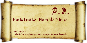 Podwinetz Mercédesz névjegykártya
